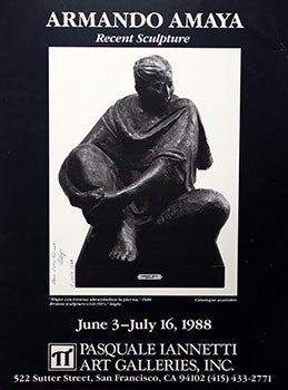 Item #51-0562 Poster for Recent Sculpture Exhibition of Armando Amaya. Armando Amaya