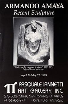 Item #51-0570 Poster for Recent Sculpture Exhibition of Armando Amaya. Armando Amaya