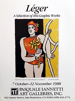 Item #51-0578 Poster for Léger. A Selection of his Graphic Works. Fernand Léger