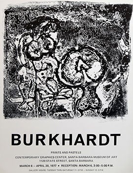 Item #51-0579 Poster for Burkhardt. Prints and Pastels. Hans Burkhardt