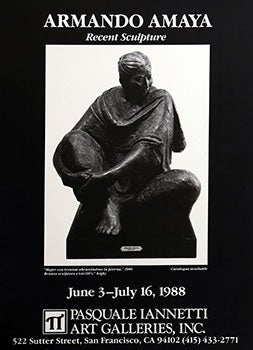 Item #51-0587 Poster for Recent Sculpture Exhibition of Armando Amaya. Armando Amaya