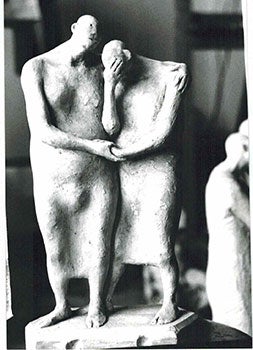 Item #51-0625 Photograph of the sculpture la ayuda from the series del manicomio. 1988. Armando Romero.