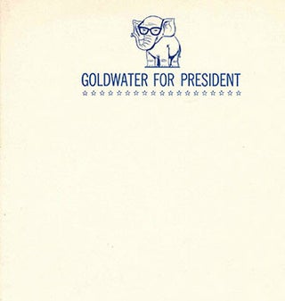 Item #51-0641 Goldwater for President stationery. Barry Goldwater