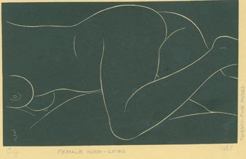 Item #51-0683 Female Nude, Lying. Eric Gill, After.