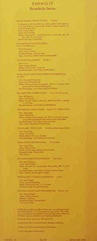Item #51-0759 YANAGI IV. Broadside Series. Table of Contents. Louis Patler, Bill Barrett