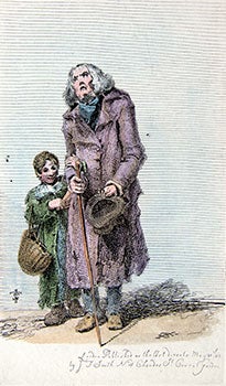 Item #51-0781 Blind beggar attended by a boy from Etchings of Remarkable Beggars, Itinerant Traders, and Other Persons of Notoriety in London and Its Environs. John Thomas 'Antiquity' Smith.