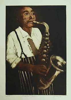 Item #51-0817 Charlie Parker playing the Saxophone. Dan Singer