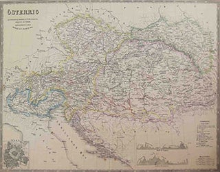 Item #51-0824 Map of Österrig (Austria). Emil Bærentzen, P. C. Friedenreich, A. Bull