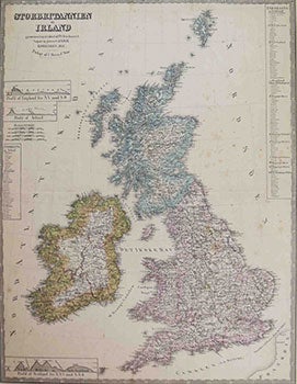 Item #51-0826 Map of Storbritannien og Irland (Great Britain and Ireland). Emil Bærentzen,...