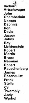 Artschwager, Daphnis, Lichtenstein, Rauschenberg, Rosenquist, Stella, Twombly, Warhol et al. - Castelli Graphics, 4 East 77, New York