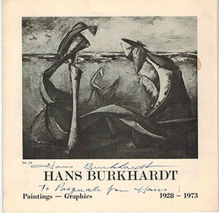Item #51-0840 Exhibition Flyer Hans Burkhardt, Paintings-Graphics, 1928-1973 (signed and...
