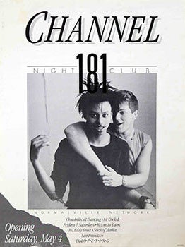 Item #51-0862 Poster for Channel 181 Night Club. 181 Eddy St., San Francisco. Jim James, Rose de...