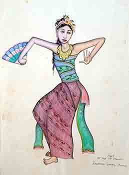 Item #51-0867 Balinese Dancer. Ida Bagus Made Nadera
