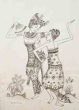 Item #51-0868 Balinese Dancers. Ida Bagus Anom.