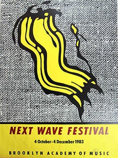 Item #51-0874 Next Wave Festival. Brooklyn Academy of Music.1983. Poster. Roy Lichtenstein