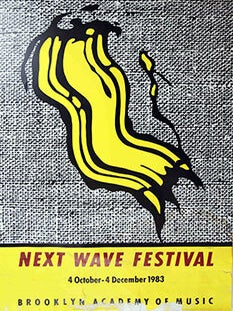 Item #51-0875 Next Wave Festival. Brooklyn Academy of Music.1983. Poster. Roy Lichtenstein