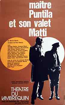 Item #51-0893 Maître Puntila et son valet Matti. Bertolt Brecht.