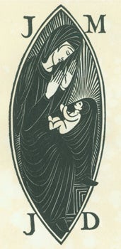 Item #51-0937 Madonna and Child in Vesica. Eric Gill