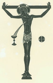 Item #51-0946 Crucifix, Chalice and Host. Eric Gill