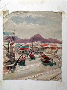Item #51-0960 View of Kaiser Shipyards during WWII. André Boratko