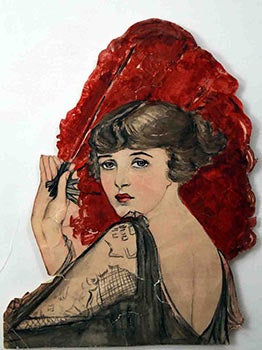 Item #51-0961 Woman with a Fan. 1920s Artist.