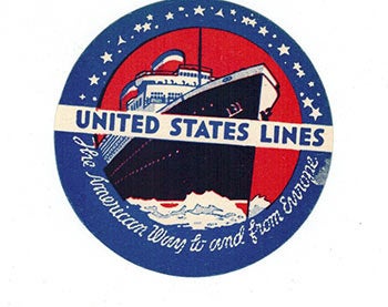 United States Lines - Unused Luggage Tags for the United States Lines