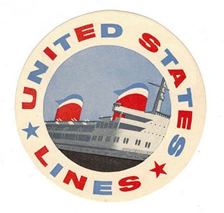 Item #51-0964 Unused luggage tags for the United States Lines. United States Lines