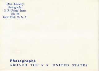 Item #51-0966 Unused envelopes for photographs aboard the United States Lines. United States...