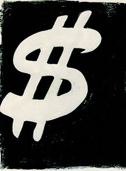 Item #51-0994 Untitled [Dollar Sign]. Photograph with Certificate of Authenticity. Andy Warhol,...