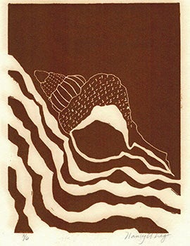 Item #51-1049 Seashell on Waves. Nancy A. Lego