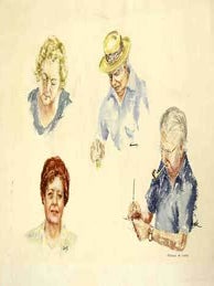 Item #51-1056 Four Portraits. Francis Frederick Coan