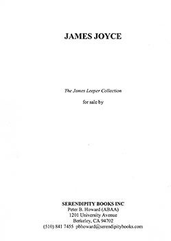 Item #51-1065 James Joyce. The James Leeper Collection for Sale by Serendipity Books. Peter Howard