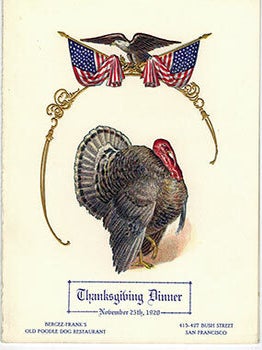 Item #51-1090 Menu at Bergez-Frank's Old Poodle Dog Restaurant San Francisco, for...
