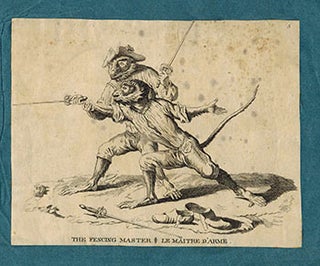 Item #51-1166 The Fencing Master [Monkey instructing another] or Le Maître d'Arme from Singeries...