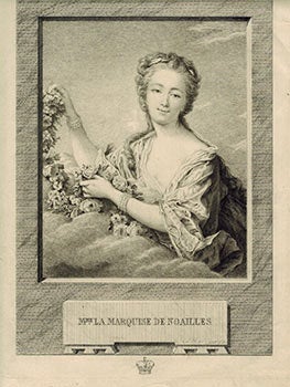 Item #51-1205 Portrait of Mme. la Marquise de Noailles. Edmond after Louis-Jean-François Lagrenée Hédouin, 1820 - 1889.
