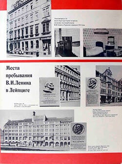 Item #51-1261 Photos of plaques of Lenin on various buildings in East Germany where he lived...