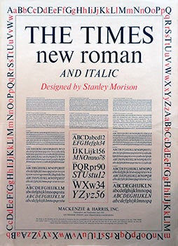 Mackenzie & Harris and Taylor & Taylor - The Times New Roman and Italic Designed by Stanley Morison