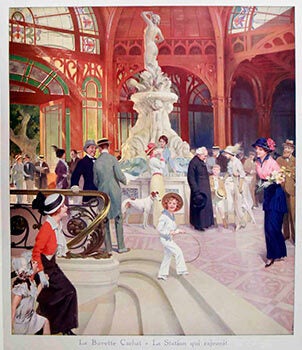 Item #51-1298 Evian Cachat. L'eau qui guérit. Miguel Zamacoïs, François Helme,...
