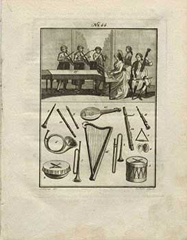 KOHL, Clemens (direxit) and Johann SOLLERER, (del.) - Die Musik. No. 44. (an 18th Century Quintet and Musical Instruments)