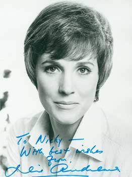 Item #51-1322 Signed and inscribed photograph of Dame Julia Elizabeth "Julie" Andrews. Dame Julia Elizabeth "Julie" Andrews.