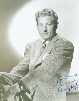 Item #51-1326 Signed and inscribed Photograph of Danny Kaye. Danny Kaye.