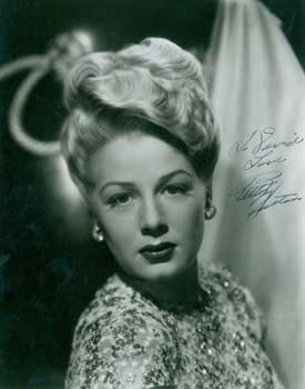 Hutton, Betty (1921-2007) - Signed and Inscribed Photograph of Betty Hutton