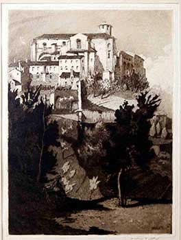 Item #51-1357 View of Perugia (Italy). Andrew Fairbairn Affleck