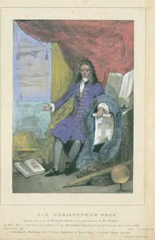 Item #51-1359 Sir Christopher Wren (from a Picture at Wroxhall [Wroxall] Abbey in the possession...