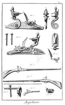 Item #51-1428 Arquebusier [Firearms, Gunnery, Ordnance & Artillery Making ]Engravings from Denis...