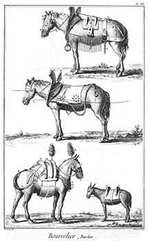 Item #51-1436 Bourrelier et bourrelier-bastier [Harness and Saddle Maker] Engravings from Denis...