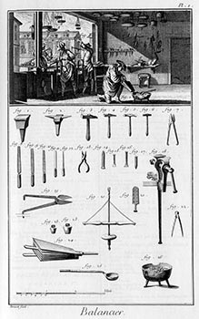 Item #51-1441 Balancier [Balance/Scale Maker]. Engravings from Denis Diderot and Jean Baptiste...