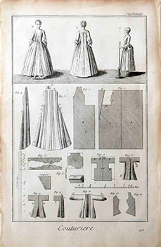 Item #51-1455 Couturière [Dressmaker]. Engravings from Denis Diderot and Jean Baptiste Le Rond...