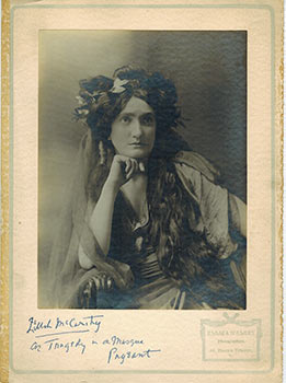Item #51-1465 Lillah McCarthy as Tragedy in a Masque Pageant. Alfred Ellis, Walery, Photographers