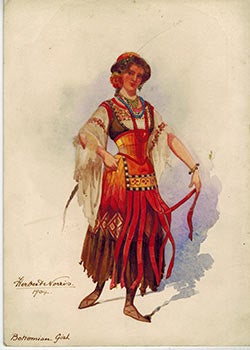 Item #51-1481 Bohemian Girl; costume for a circa 1904 play. Herbert Norris, 1875? - 1950
